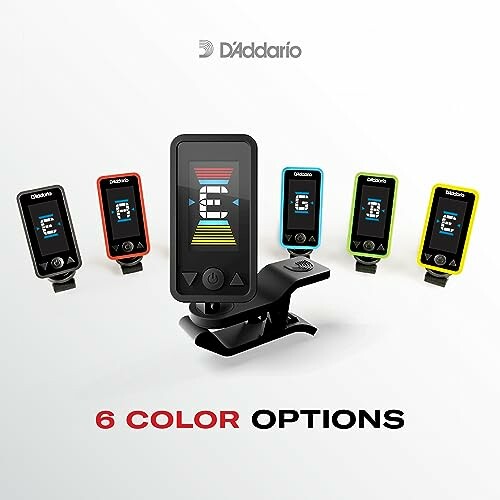 D'Addario guitar tuners in six color options