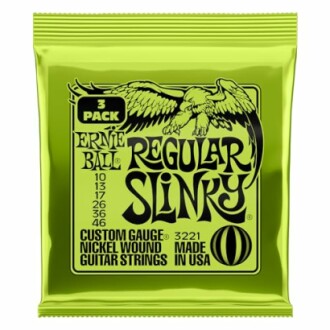 Ernie Ball Regular Slinky Nickel Wound Electric Guitar Strings 3 Pack