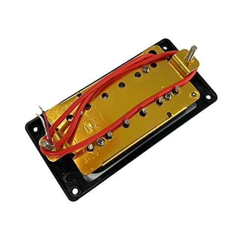 Guitar humbucker pickup with red wires