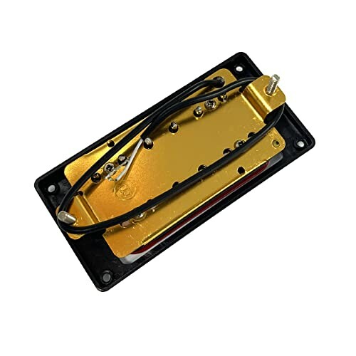 Gold guitar humbucker pickup with wires