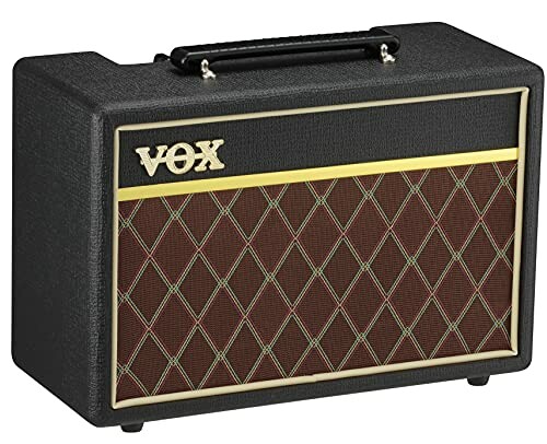 Vox guitar amplifier with brown grille and black casing